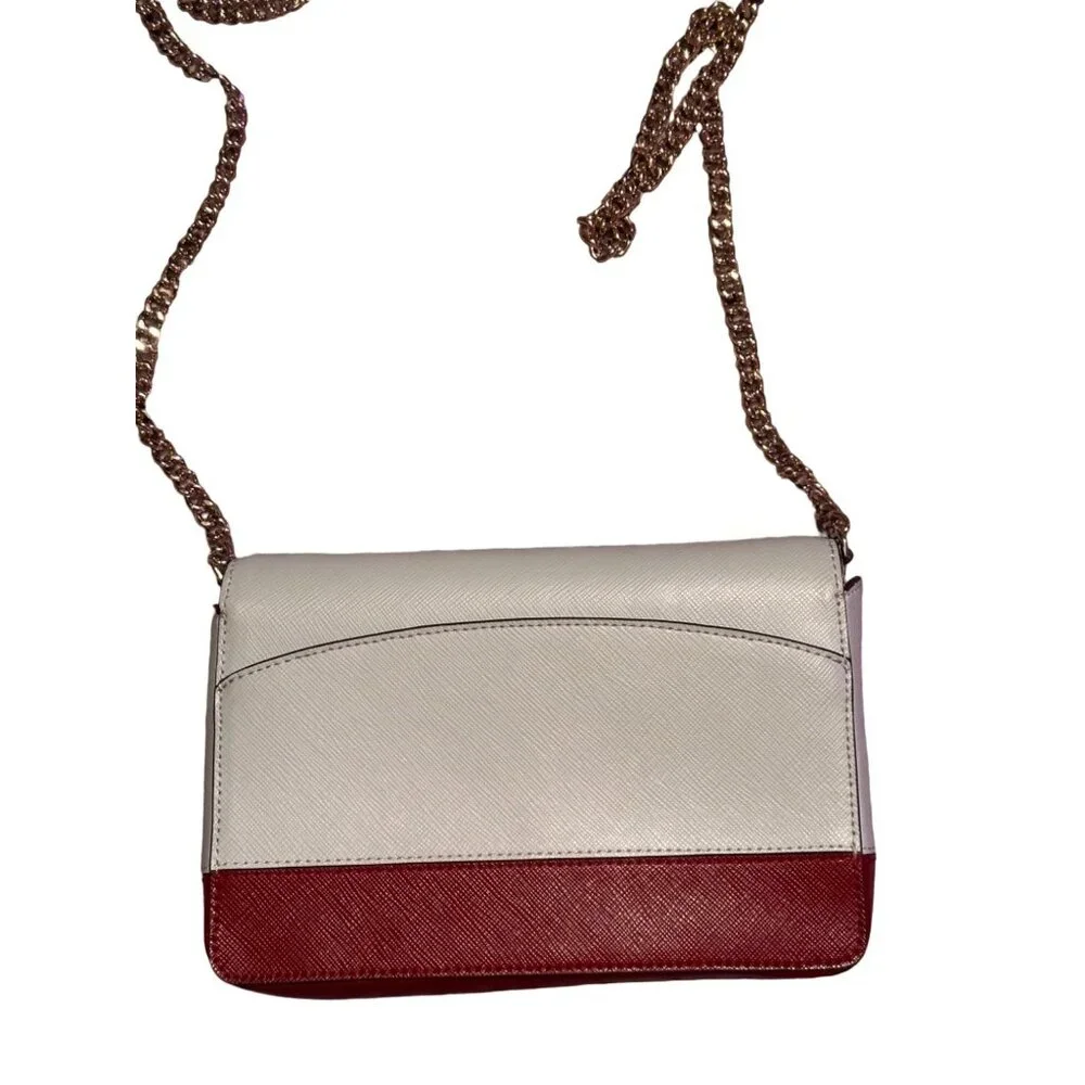 Kate Spade Crossbody Wallet On A Chain Leather Light Blue & Brown 5.25x7.5
